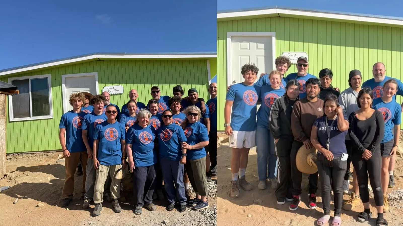 CVA team in matching shirts at a missions building site